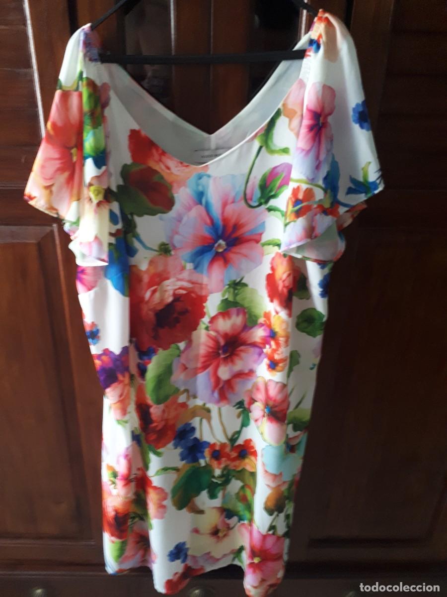 Segunda mano: VESTIDO SE&Ntilde;ORA ESTAMPADO FLORAL - ALECO MODAS - TALLA &Uacute;NICA.