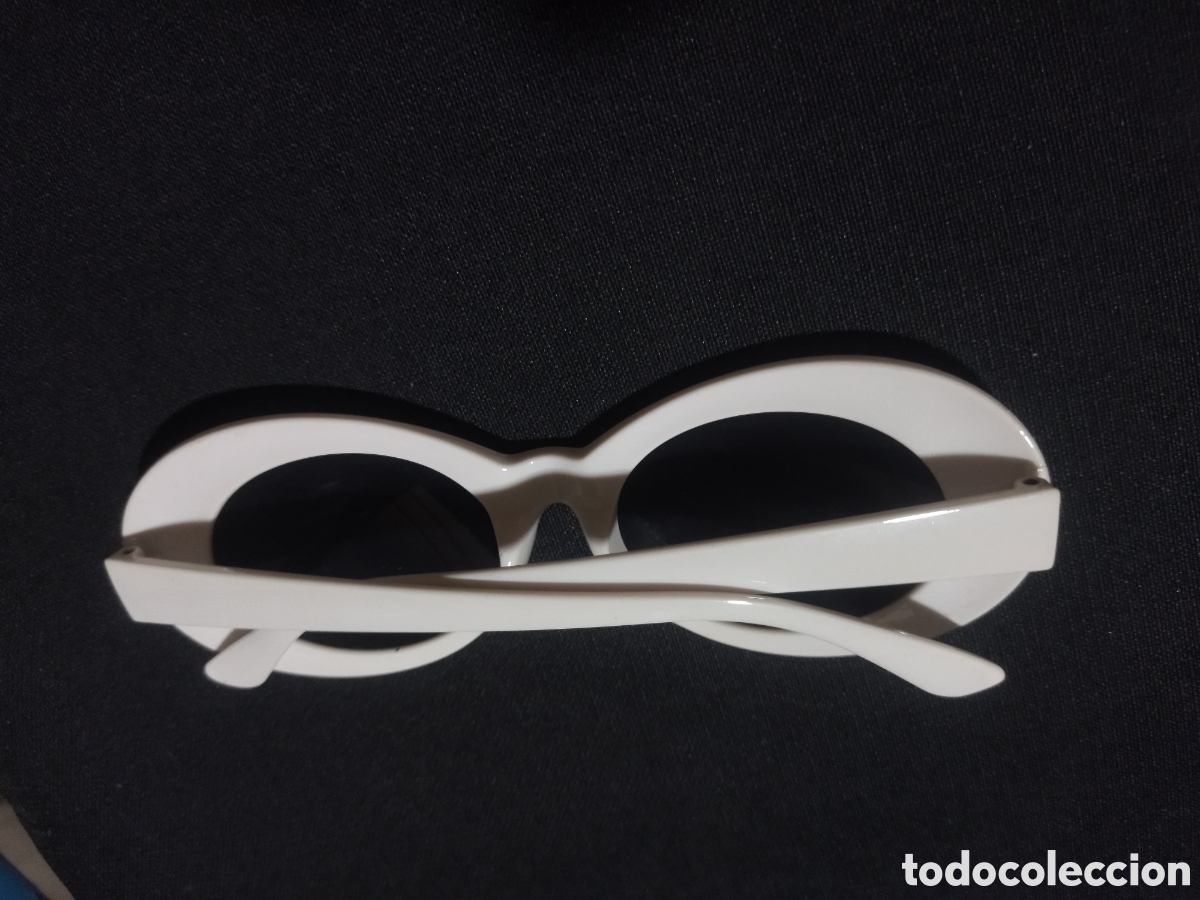 Segunda mano: Gafas de sol ovaladas vintage. Blancas. - Foto 3