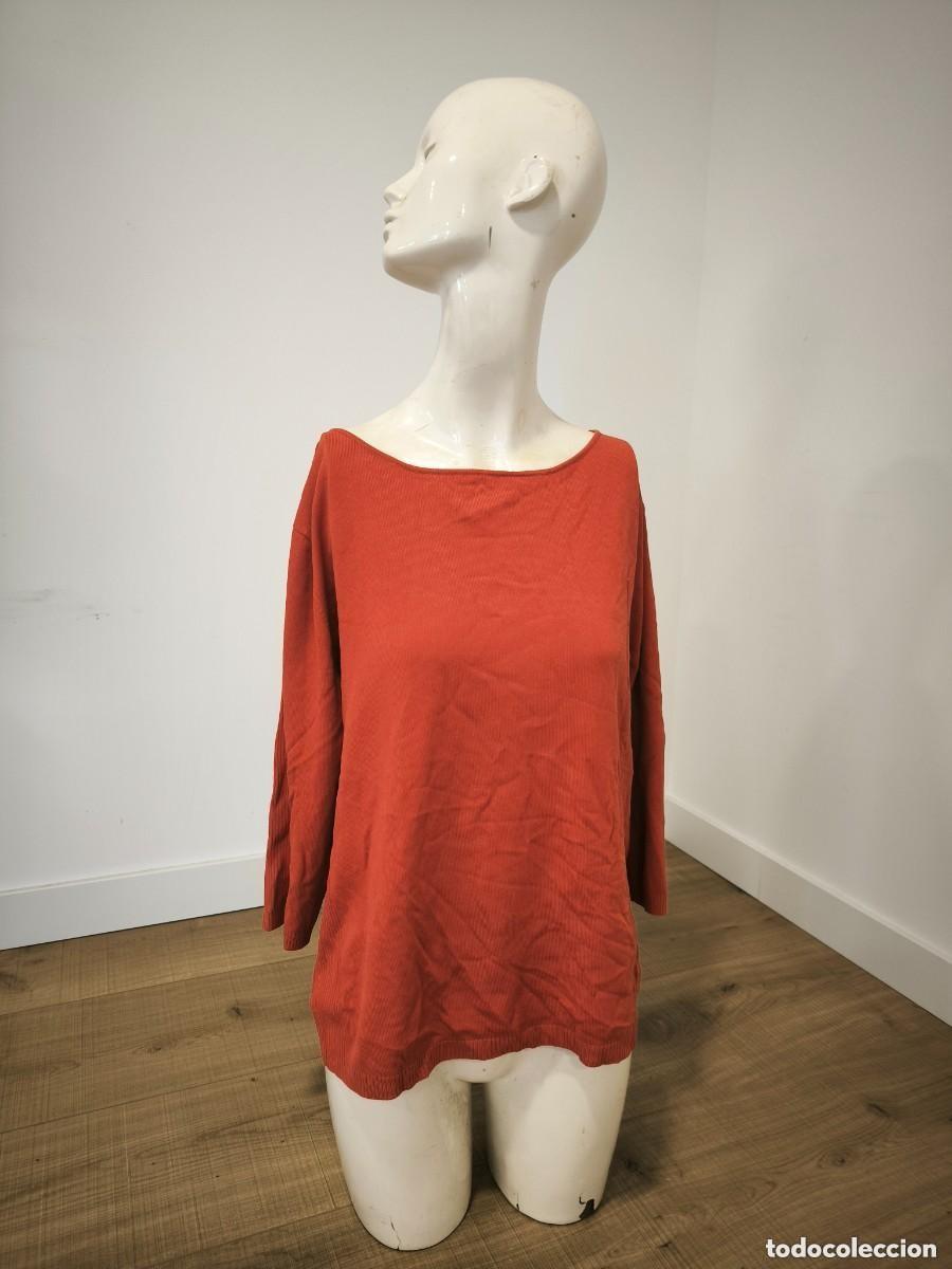 Second-Hand: Jersey Fino Cortefiel Teja Talla S/G &ndash; Escote Barco Y Ca&iacute;da Elegante Para Todo El A&ntilde;o