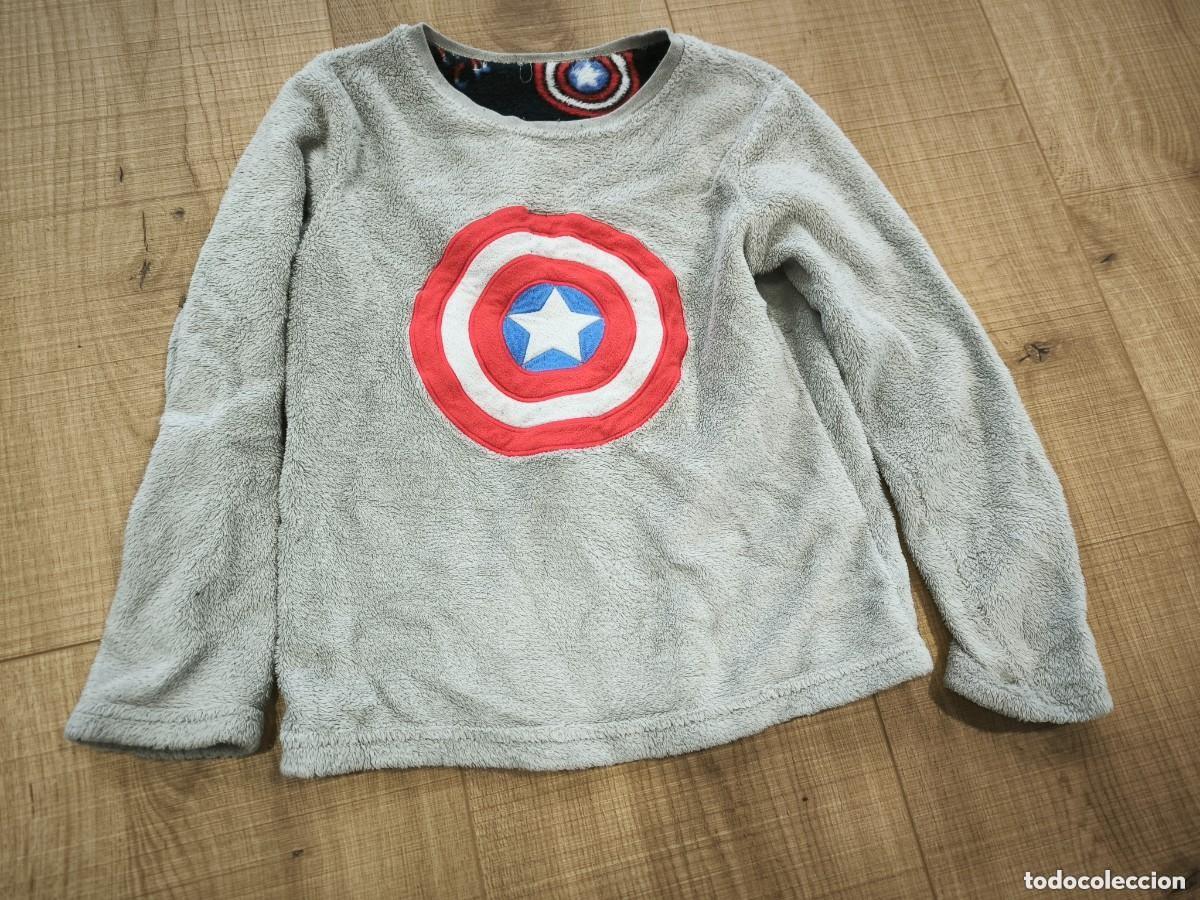 Second-Hand: Sudadera Polar Capit&aacute;n Am&eacute;rica Infantil Talla 8 A&ntilde;os Marvel Muy Suave Y C&aacute;lida