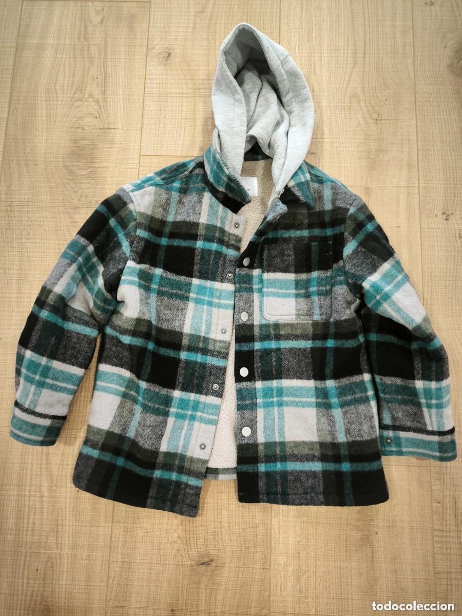 Second-Hand: Sobrecamisa Infantil Cuadros con Capucha Talla 8 A&ntilde;os Forro Borreguito Invierno