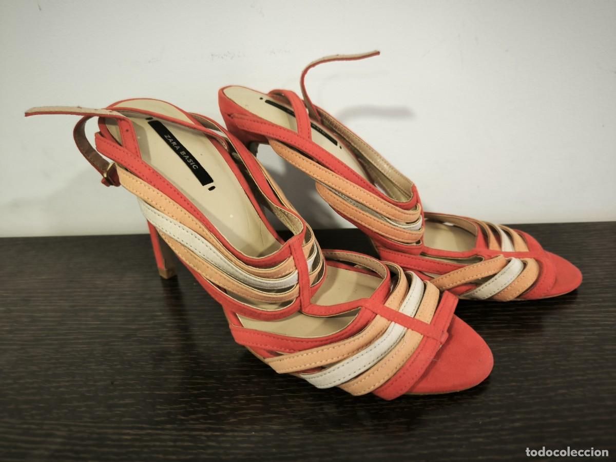 D'Occasion: Sandalias De Tac&oacute;n Coral De Tiras De Mujer &ndash; Calzado Elegante Y Veraniego Para Tus Eventos