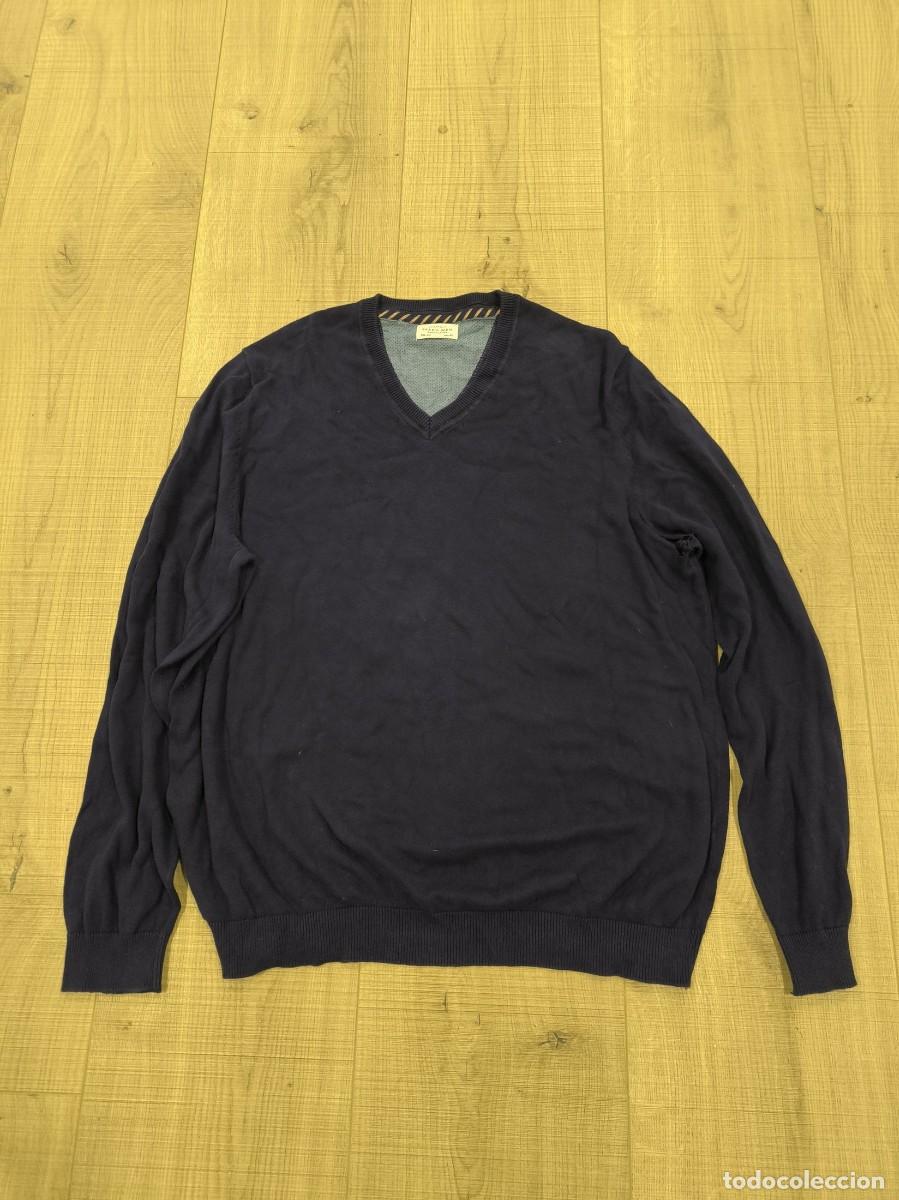 D'Occasion: Jersey De Pico Sfera Men Azul Marino Talla XXL &ndash; Su&eacute;ter Cl&aacute;sico De Hombre En Punto Fino