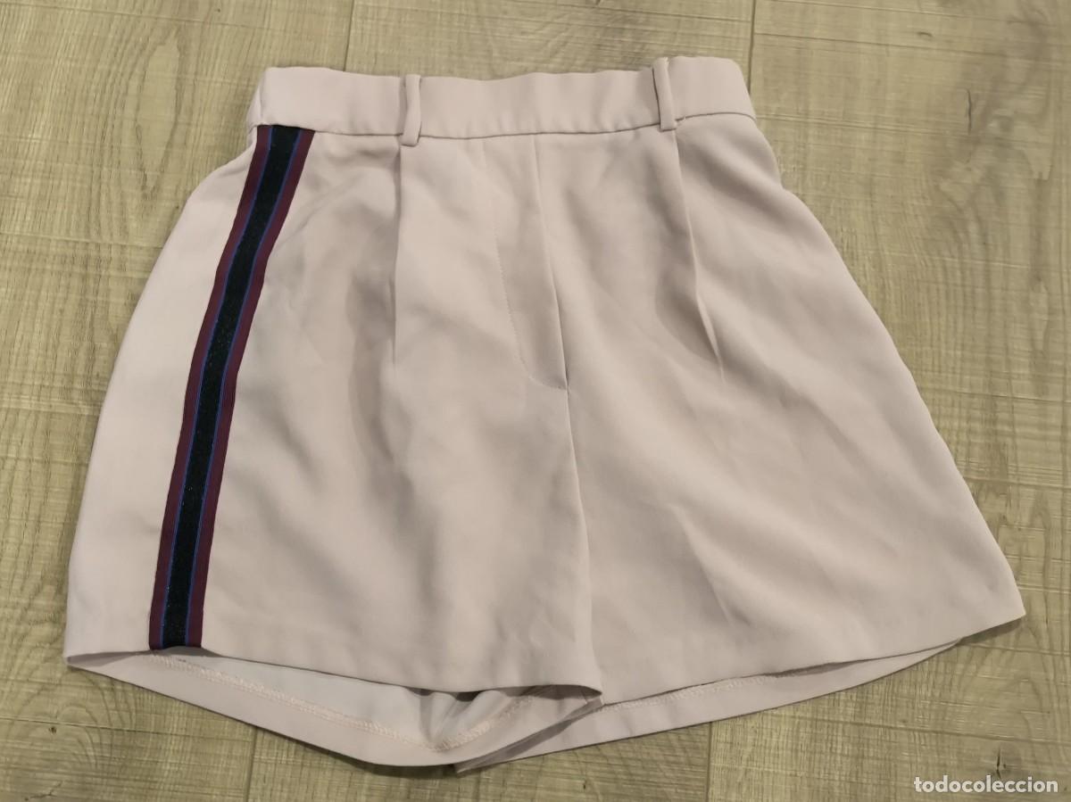 D'Occasion: Short Falda Pantal&oacute;n Rosa Palo Bershka Talla S &ndash; Con Banda Lateral, Fluido Y Elegante