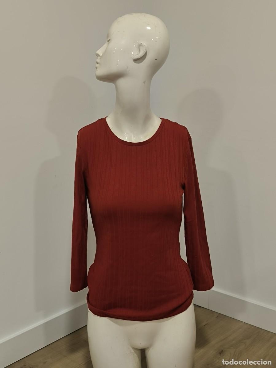 Segunda mano: Camiseta Mujer Teja Canal&eacute; Manga Larga Easy Wear Talla S &ndash; Ajustada