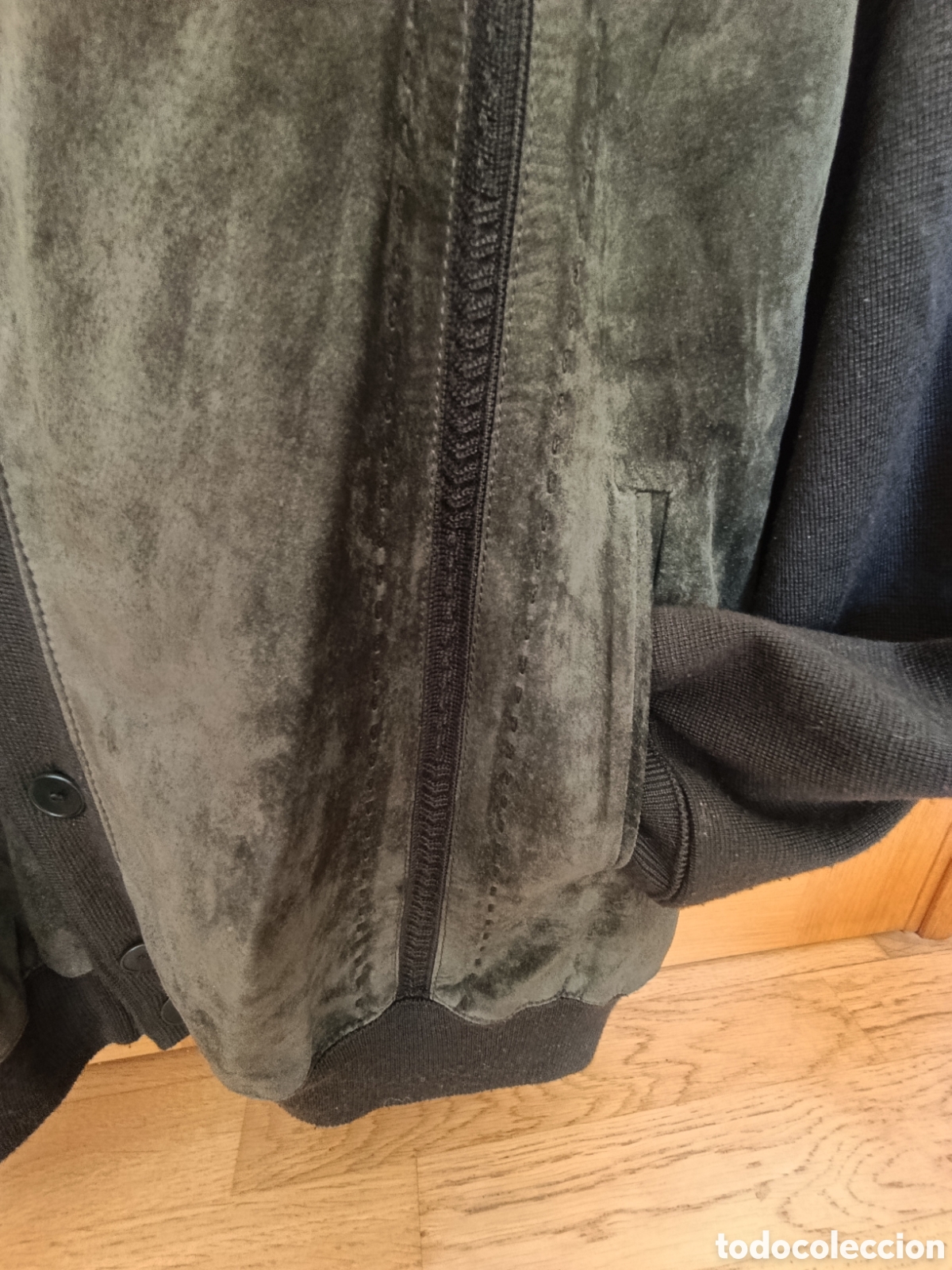 Segunda mano: Chaqueta de piel y textil - Foto 3