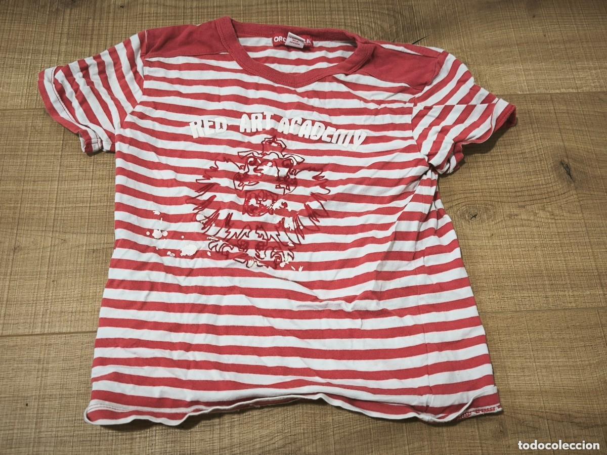 D'Occasion: Camiseta Infantil Rayas Rojas Y Blancas Red Art Academy Talla 8 A&ntilde;os Casual