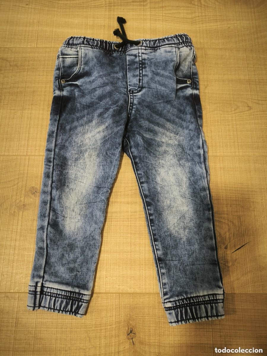 D'Occasion: Pantal&oacute;n Vaquero Jogger Infantil Efecto Denim Azul Talla 3-4 A&ntilde;os Muy C&oacute;modo