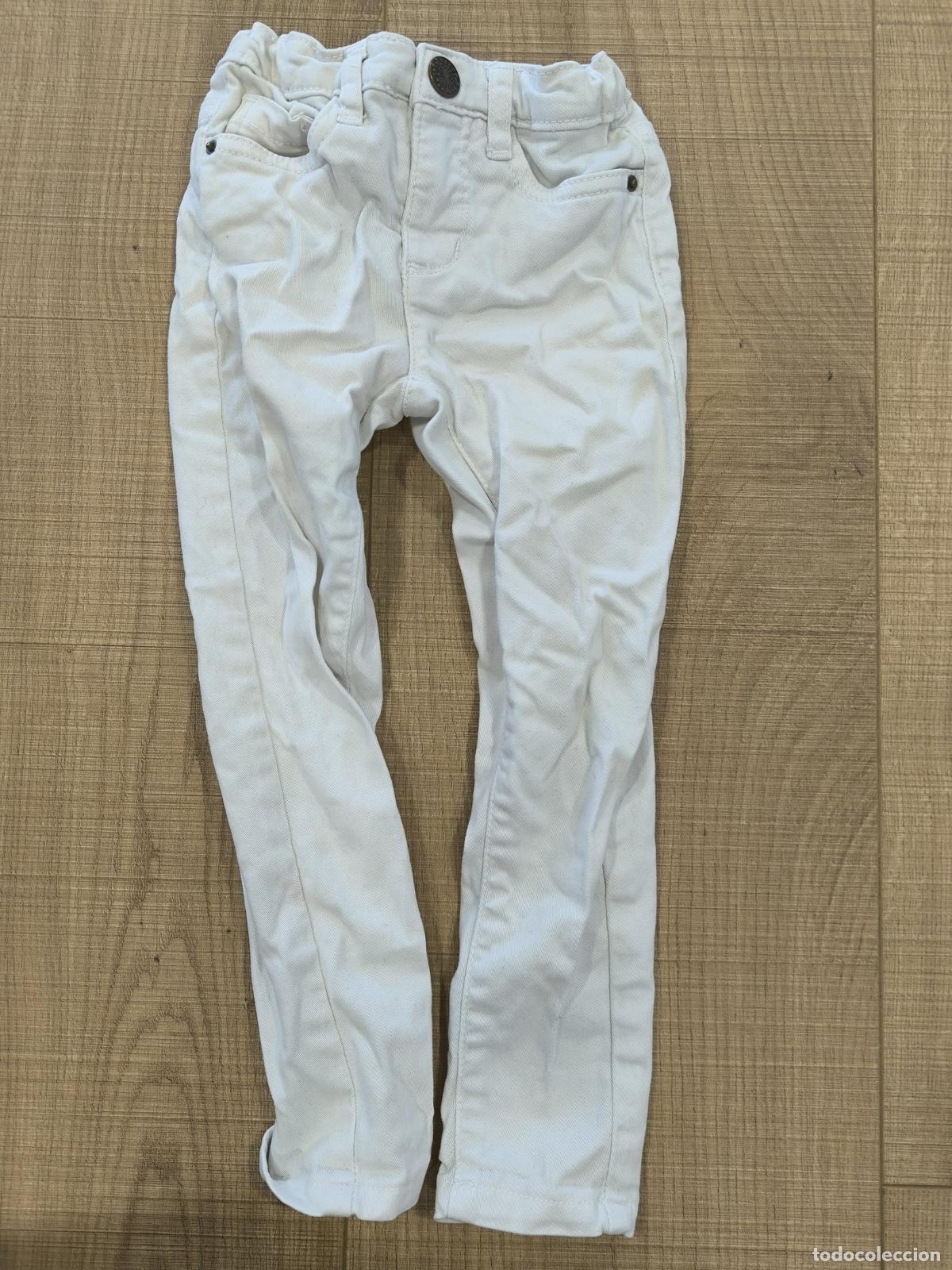 Segunda mano: Pantal&oacute;n Ni&ntilde;o Blanco Sfera Talla 4-5 A&ntilde;os &ndash; Vaquero Blanco Corte Recto