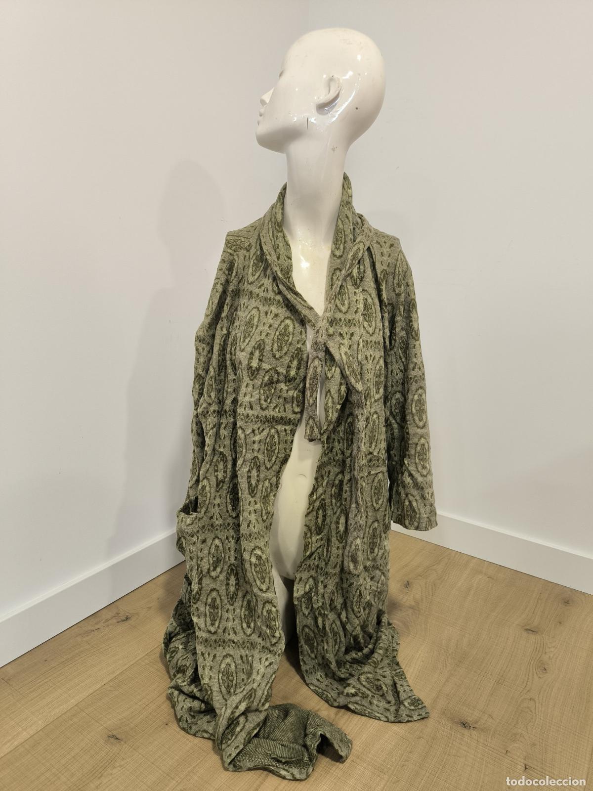 Segunda mano: Bata de Casa Larga Mujer Verde &ndash; Estampado Paisley Estilo Kimono