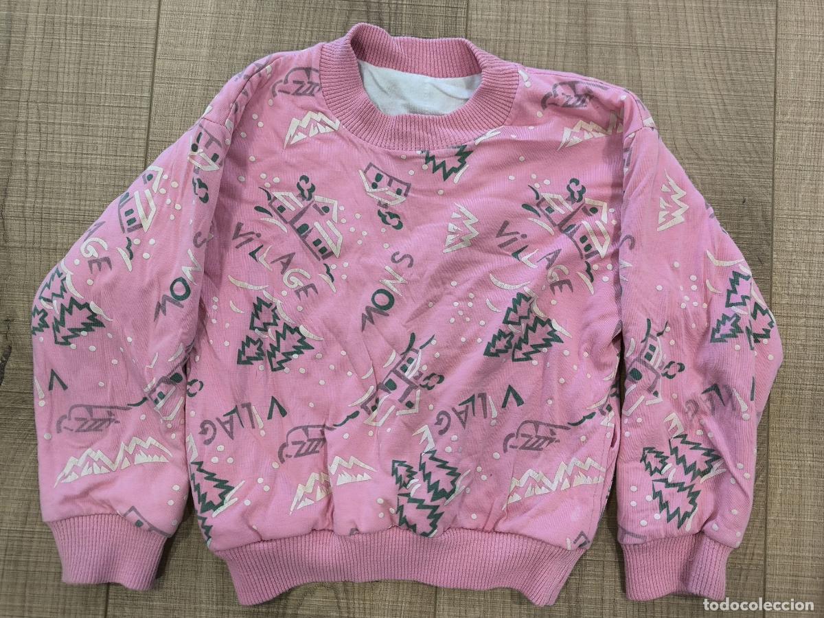 Segunda mano: Sudadera Ni&ntilde;a Rosa Village Talla 8 A&ntilde;os &ndash; Estampado &Eacute;tnico Manga Larga