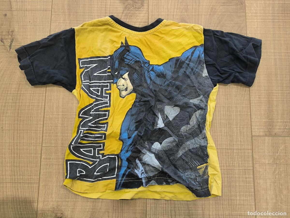 Segunda mano: Camiseta Ni&ntilde;o Batman Talla 6 A&ntilde;os &ndash; Amarilla y Gris Manga Corta DC Comics