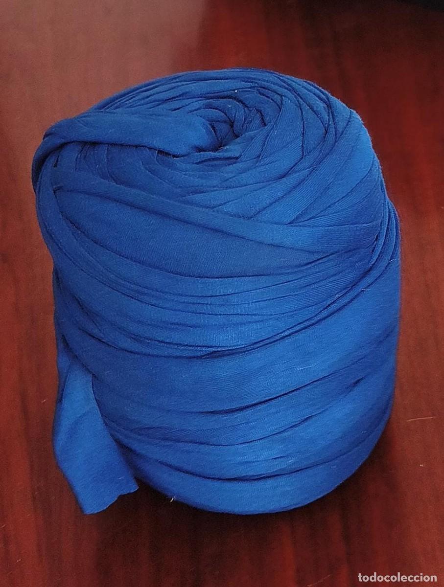 Segunda mano: Tr 11 - Ovillo / Madeja trapillo azul azafata - 100% algod&oacute;n - 10mm - pesa 750grs