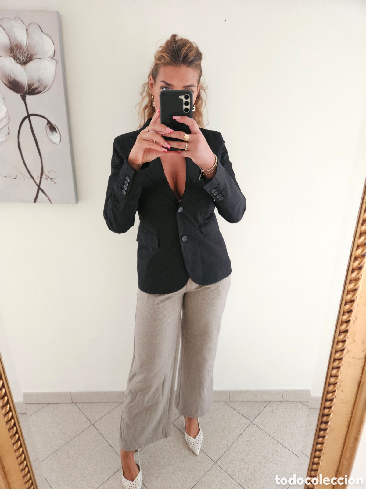 Segunda mano: Blazer donna Sasch slim fit, colore nero, Tg M