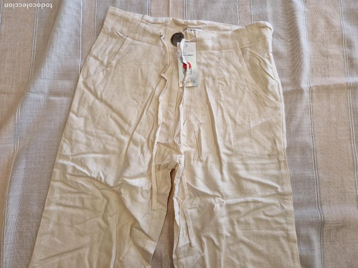 Segunda mano: BONITO PANTALON PARA MUJER. COLOR CREMA. TALLA M