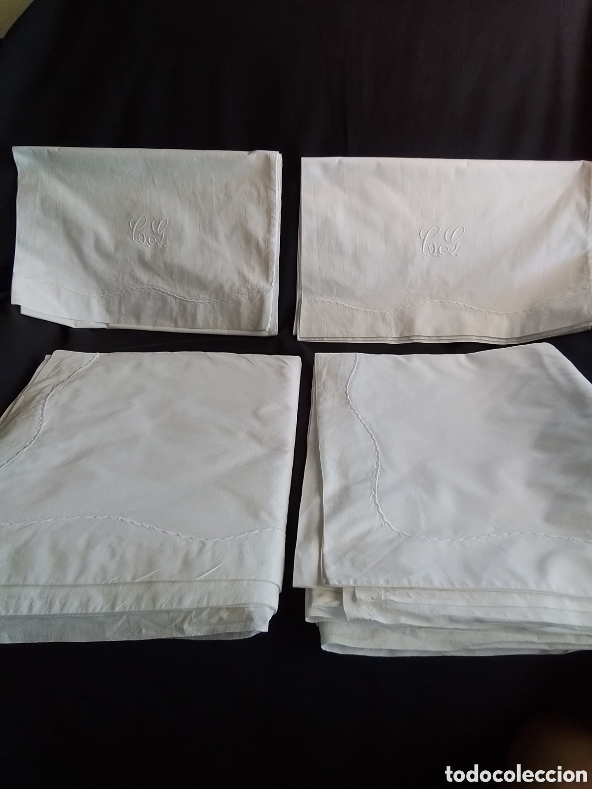 Segunda mano: Juegos de cama antiguos de algod&oacute;n 100x100