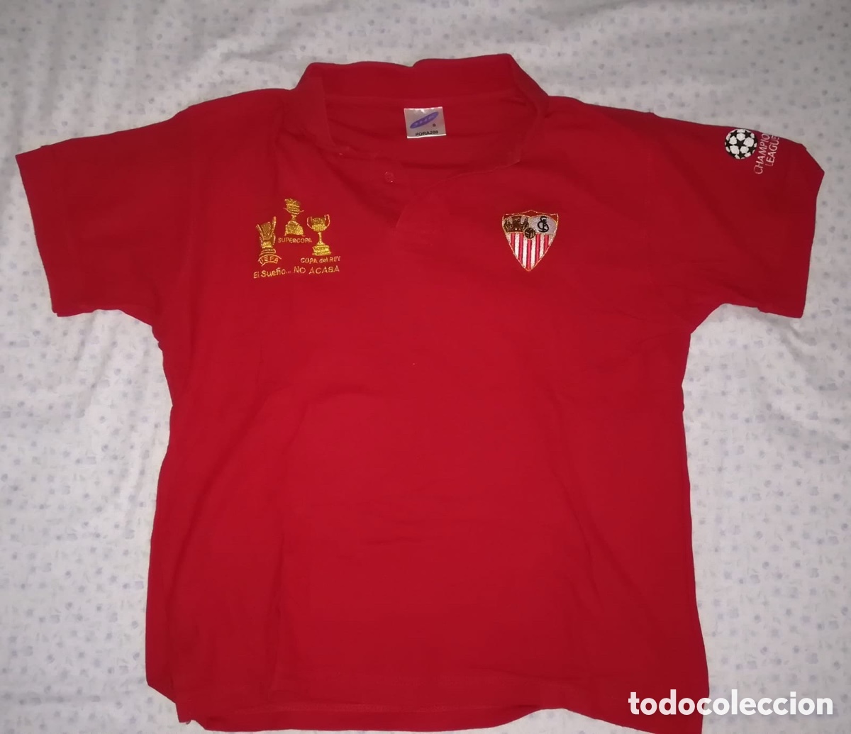 Segunda mano: Polo Sevilla FC &rdquo;El Sue&ntilde;o No Acaba&rdquo; - Talla S - Coleccionismo / Conmemorativo