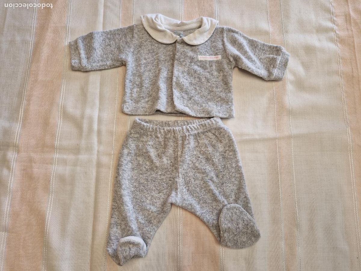 Segunda mano: BONITO CONJUNTO INFANTIL. COLOR GRIS. RECIEN NACIDO