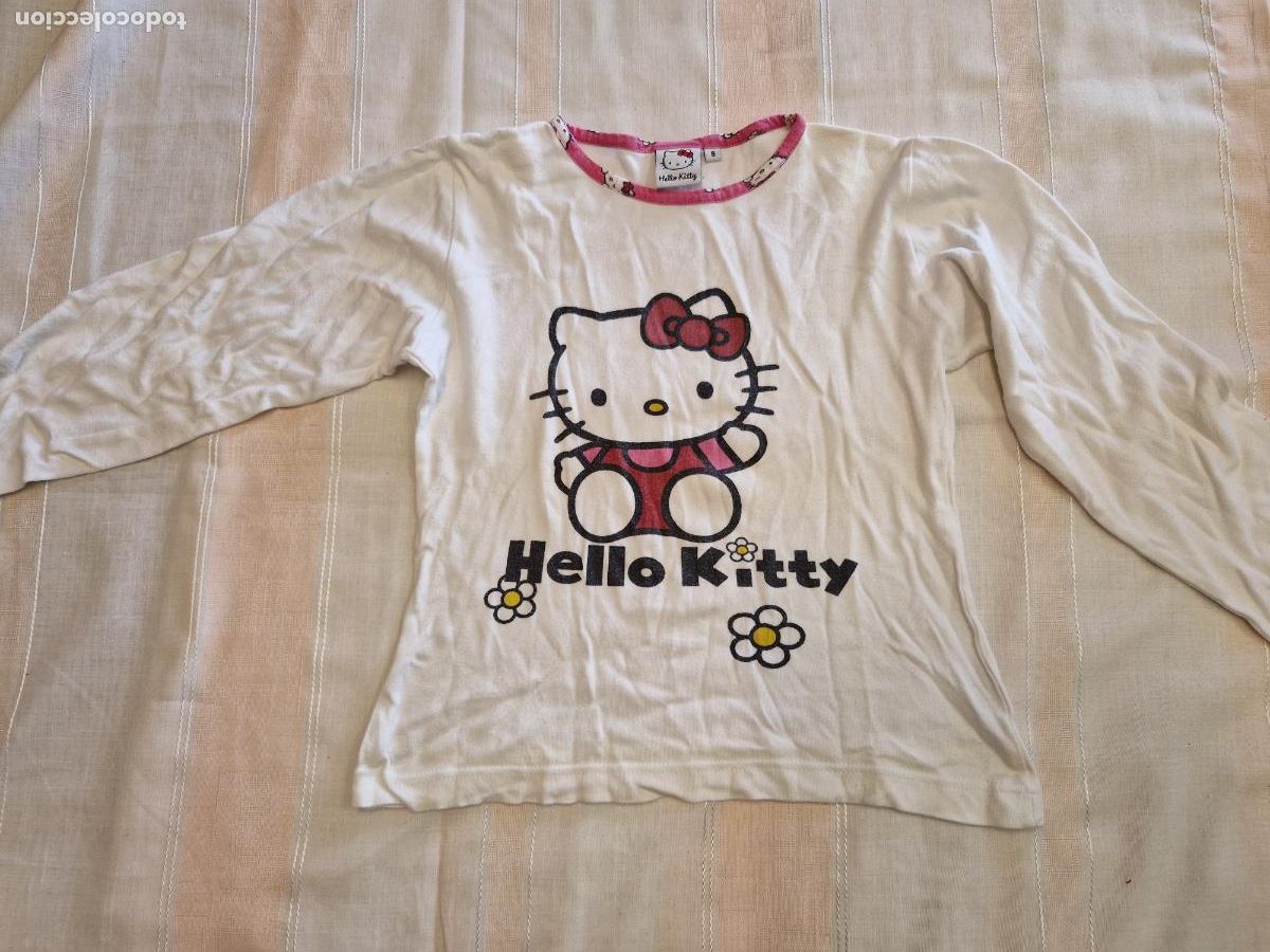 Segunda mano: BONITO JERSEI INFANTIL. COLOR BLANCO. HELLO KITTHY. TALLA 8