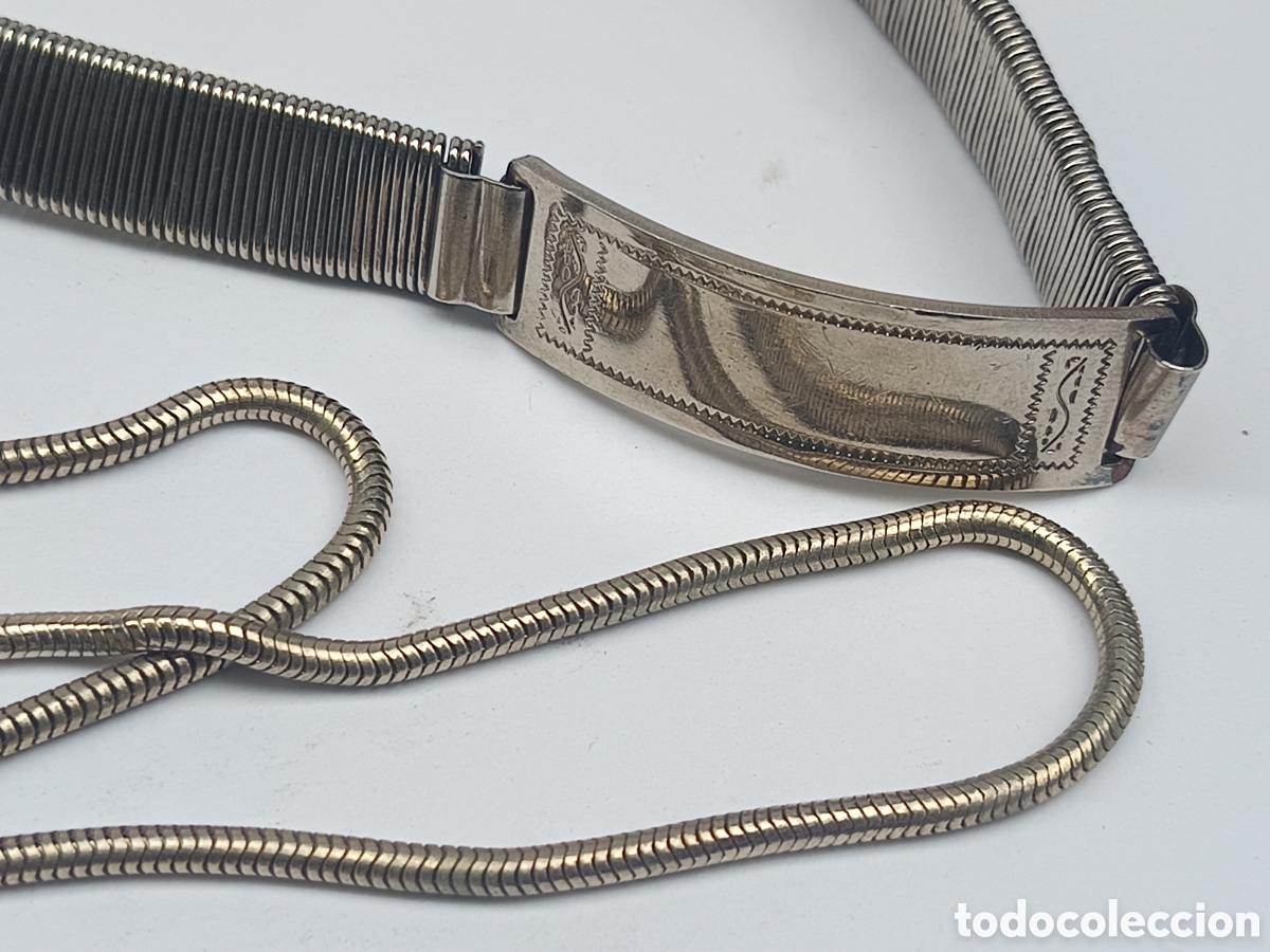 Segunda mano: Cintur&oacute;n flexible mujer vintage y cadena para bolso - Foto 2