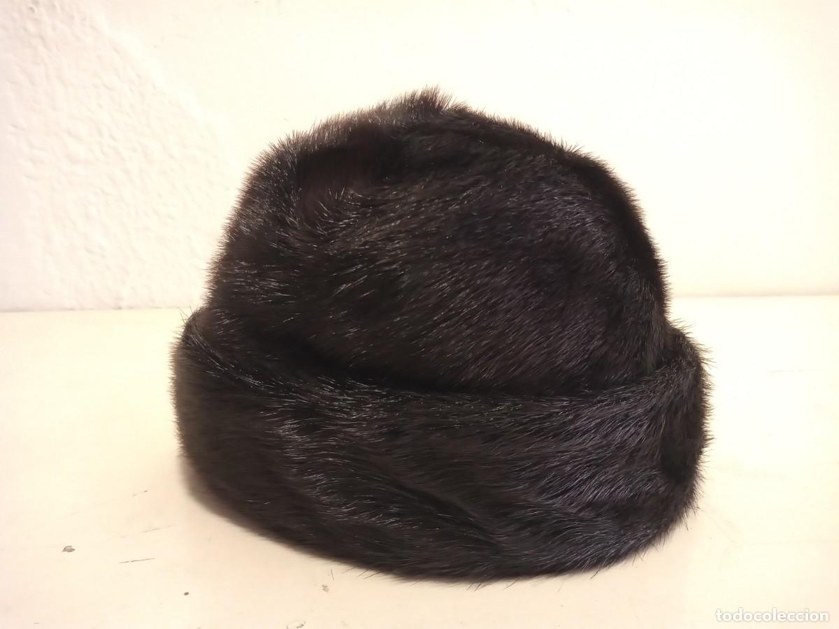 Segunda mano: GORRO DE PIEL NEGRO ORIGINAL
