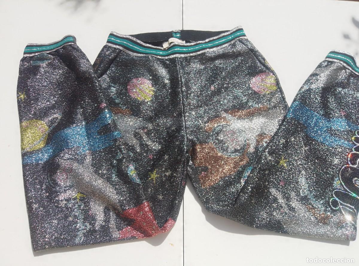 Segunda mano: Original pantal&oacute;n, ch&aacute;ndal con brillos, purpurina. Souchi. Talla S