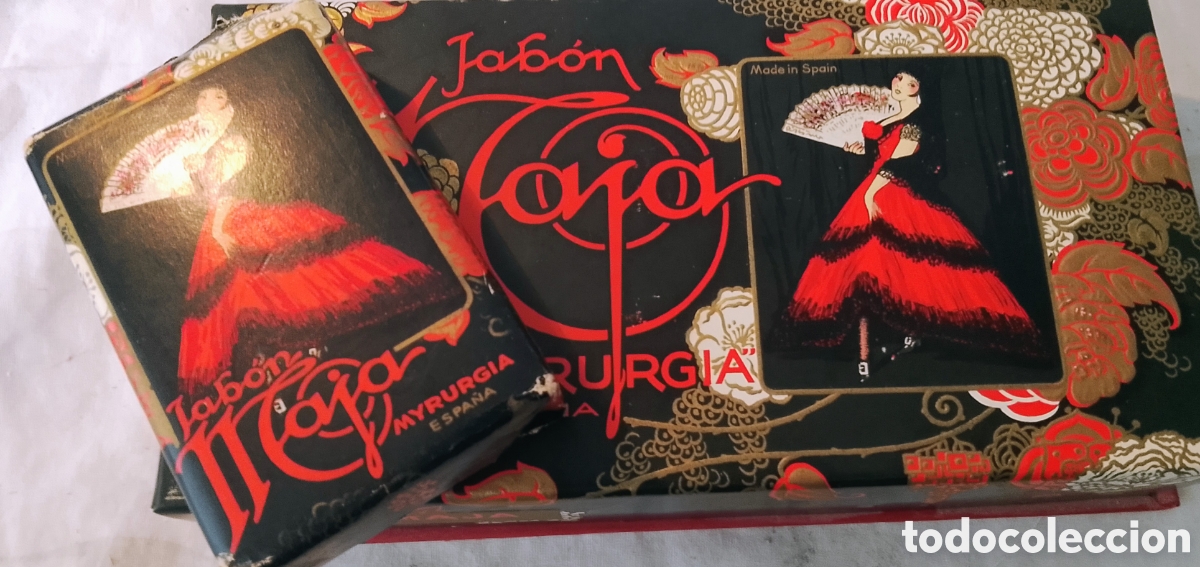 Segunda mano: Antiguo Cofre 3 Pastillas Jabon Maja Myrurgia Caja Art Deco Epoca