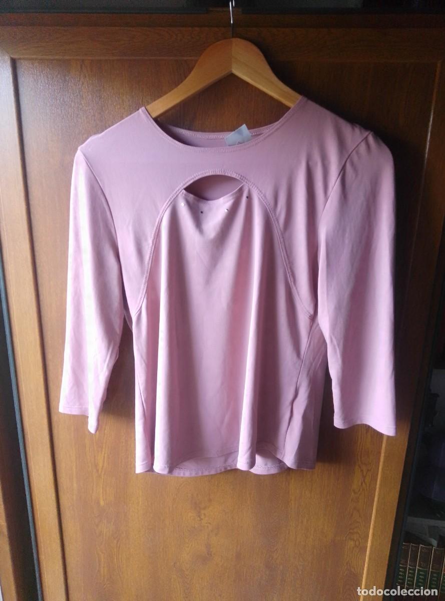 Segunda mano: Camiseta rosa mangas 3/4. G&uuml;eto. Talla M