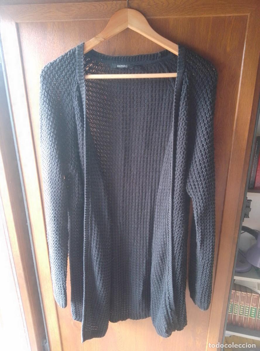 Segunda mano: Chaqueta larga abierta de punto calada. C&aacute;rdigan. Esmara. Talla M