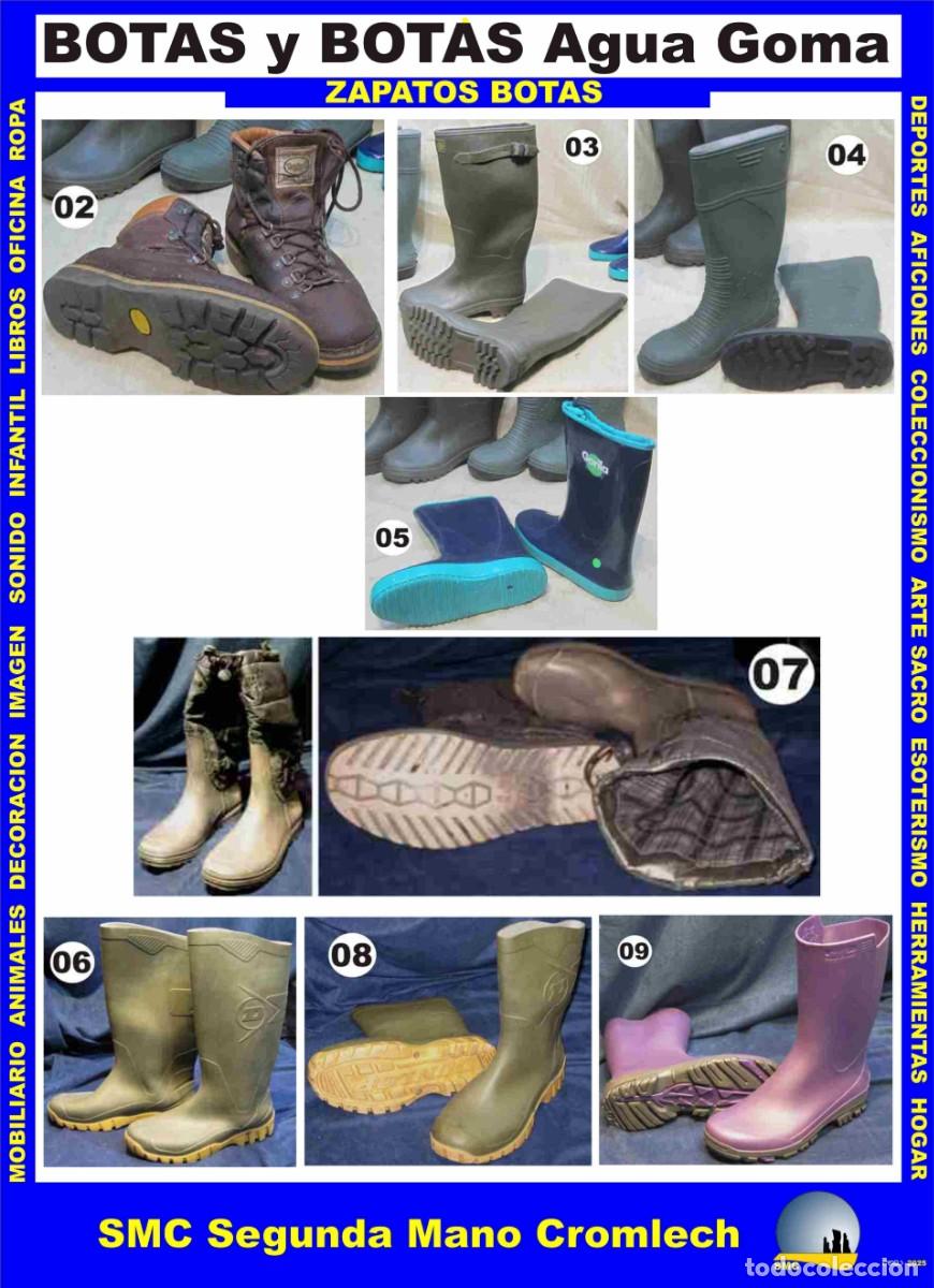 D'Occasion: 8 Pares BOTAS y BOTAS de AGUA Usadas Varias Tallas. Buen estado general.