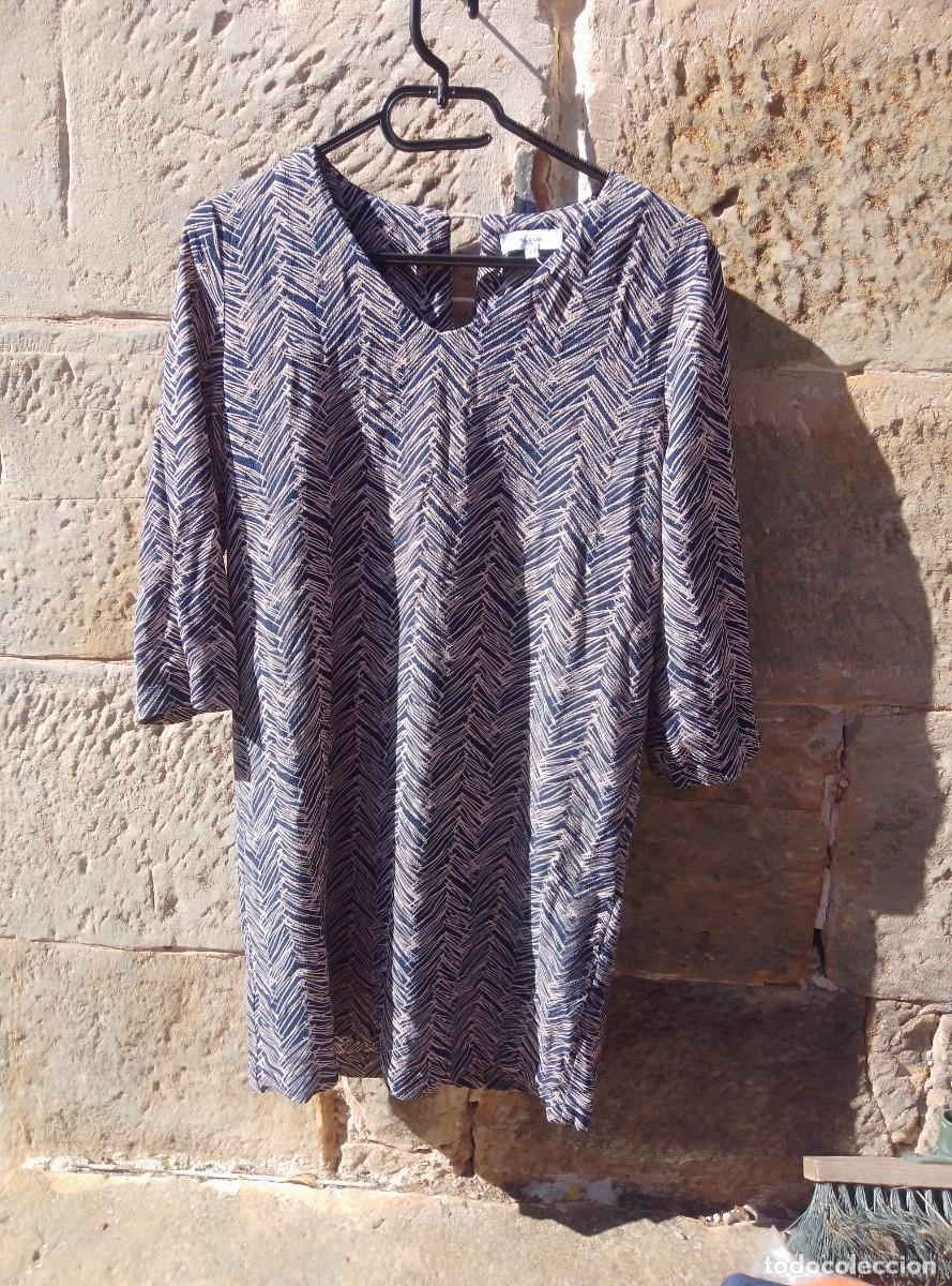Segunda mano: Vestido estampado. Mangas 3/4. Suncoo. Talla S. Nuevo