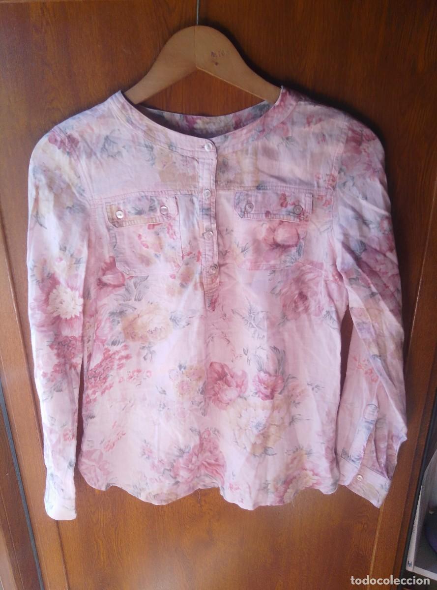Segunda M&atilde;o: Camisa blusa floreada. Manga larga. Wanda. Talla S