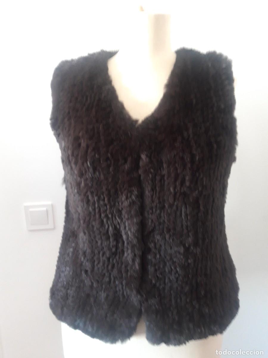 Segunda mano: Chaleco en piel trenzada, talla 40 42.