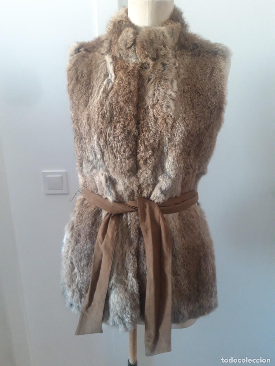 Segunda mano: Chaleco en piel y punto, talla 42. - Foto 1