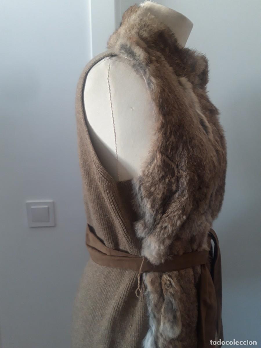 Segunda mano: Chaleco en piel y punto, talla 42. - Foto 3
