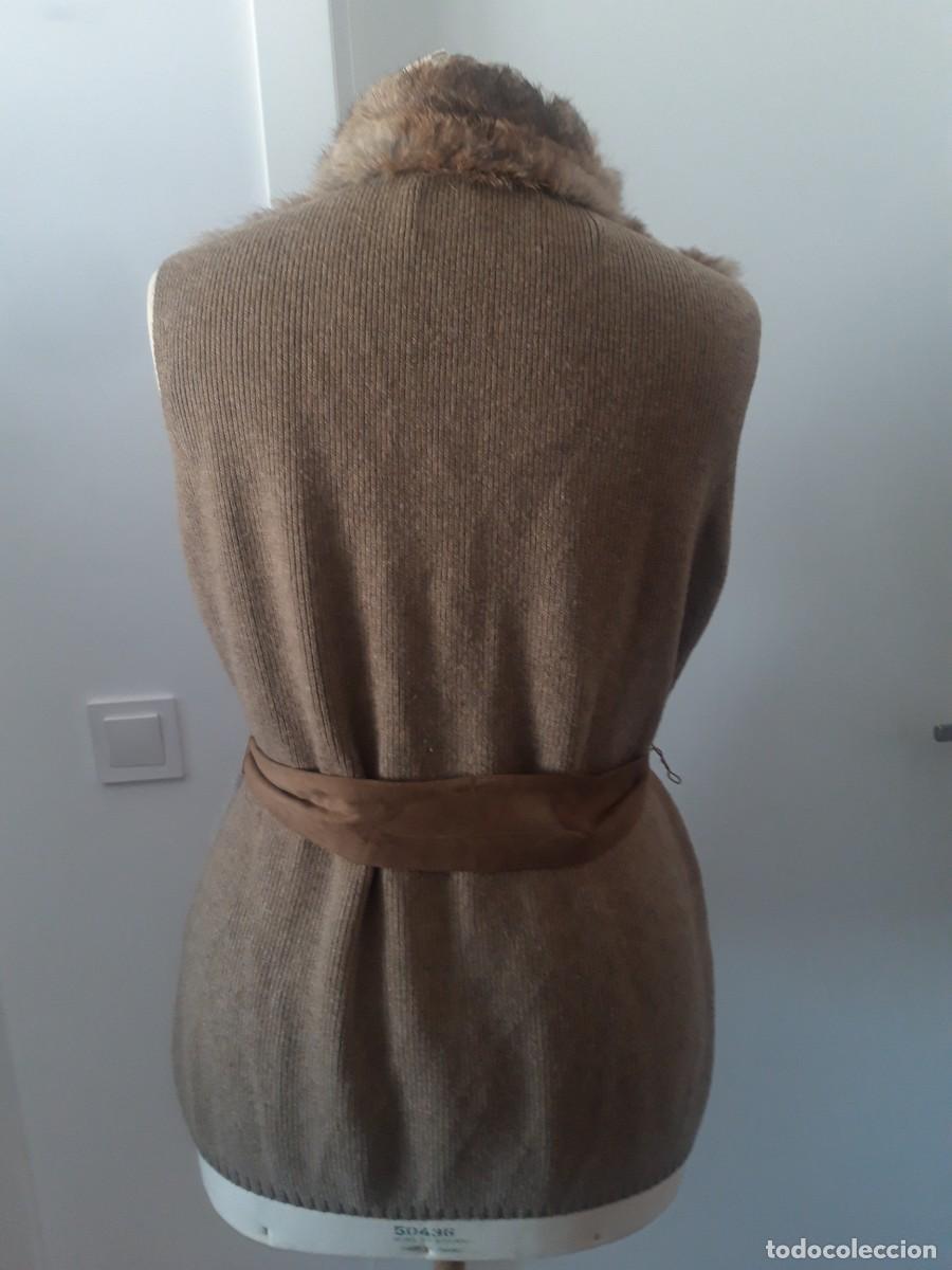 Segunda mano: Chaleco en piel y punto, talla 42. - Foto 4