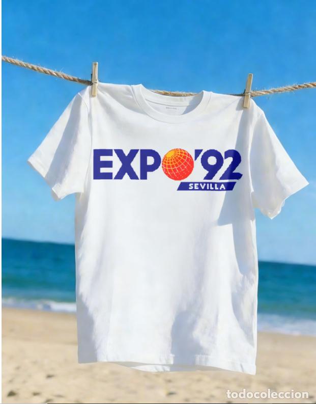 Segunda M&atilde;o: Camiseta blanca con estampado del logo de Expo 92 Sevilla S M L XL XXL XXXL
