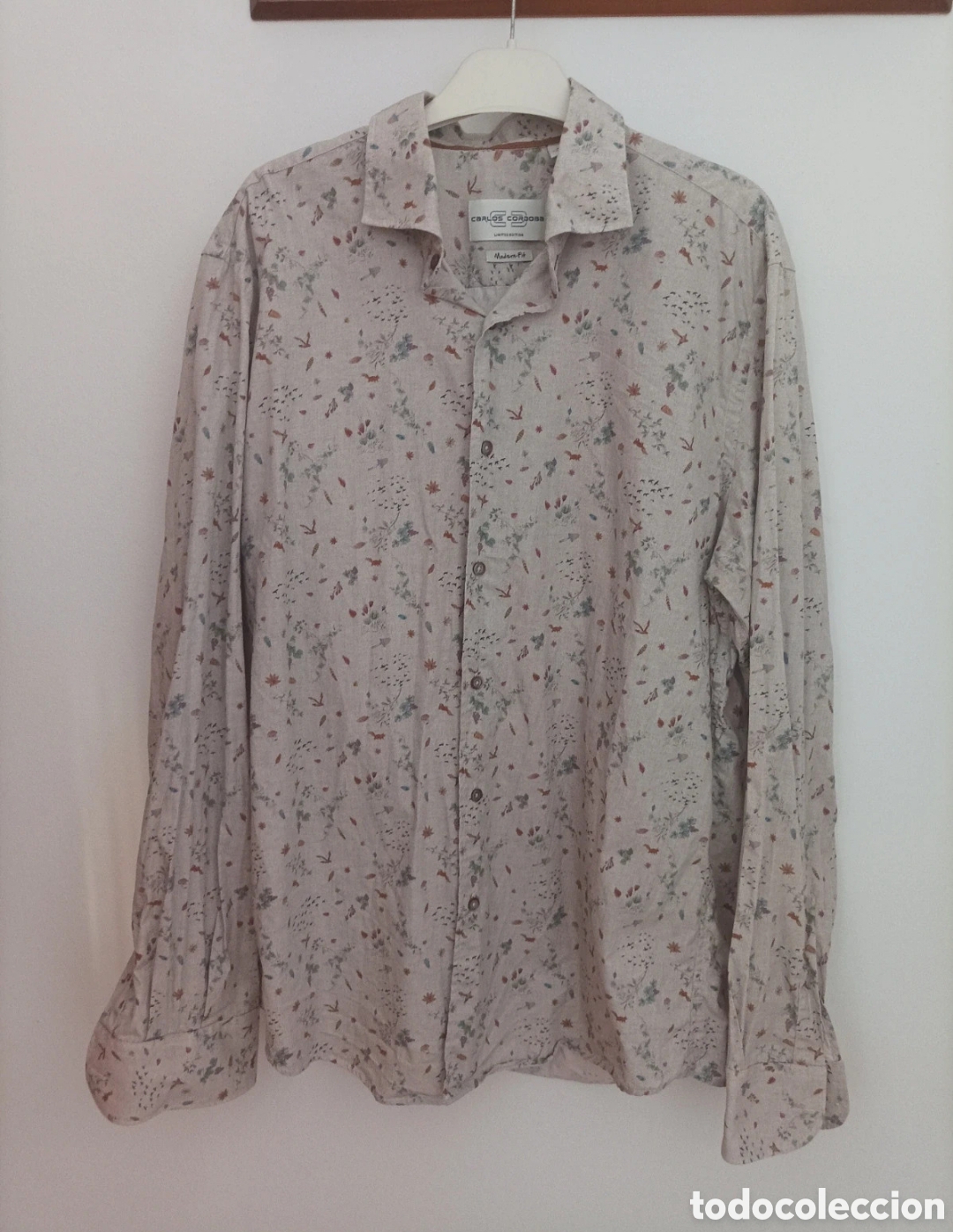 Segunda mano: Camisa Hombre Estampada Carlos Cordoba Talla L Modern Fit Manga Larga