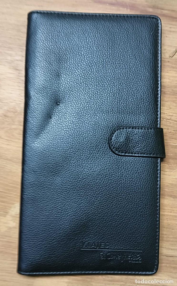 D'Occasion: BILLETERA LARGA NEGRA CON SOLAPA Y CREMALLERA - 20 X 8 CM - EFECTO PIEL CON GRANO - CORTE INGLES