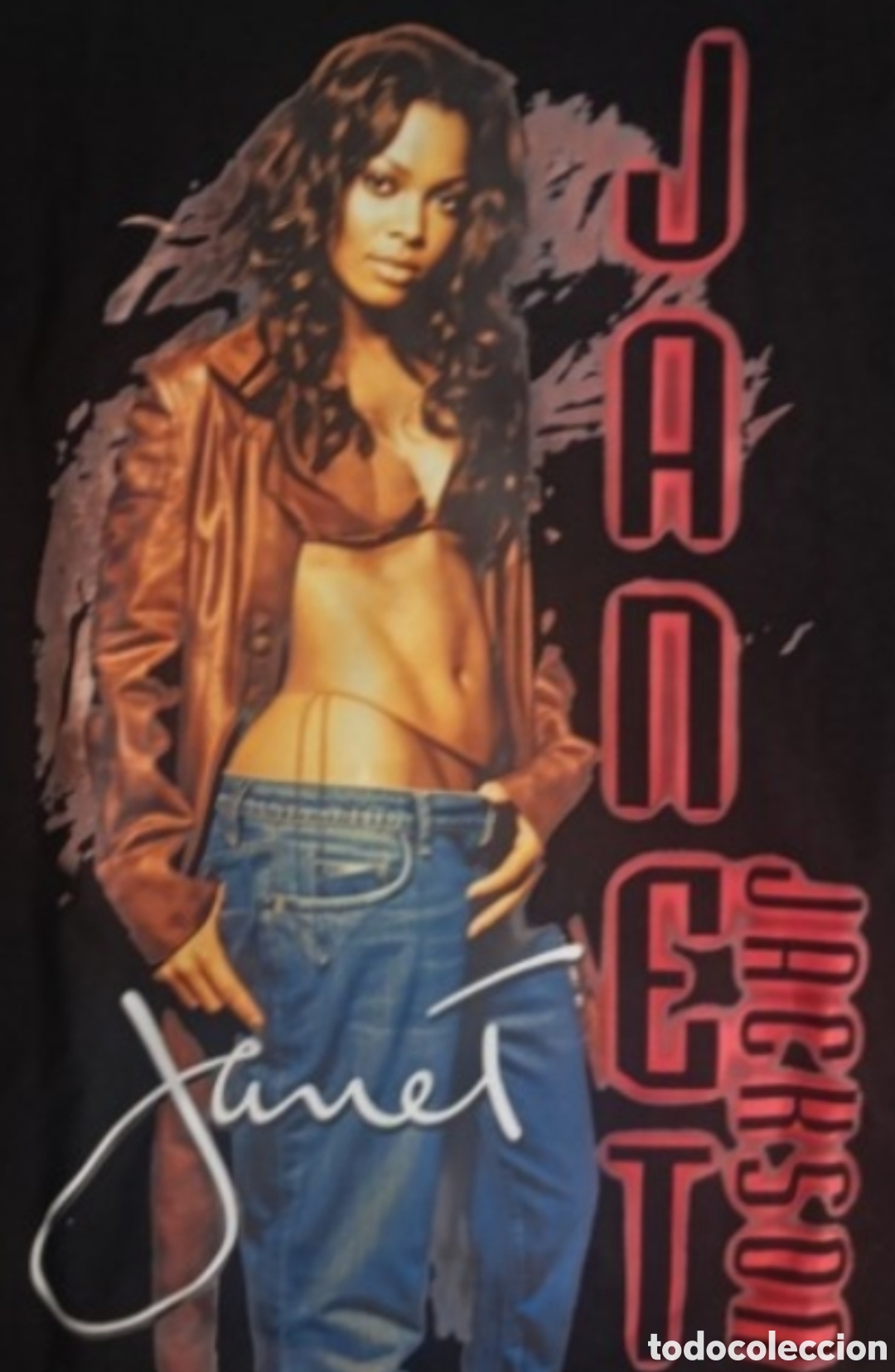 Segunda mano: Camiseta Negra Janet Jackson (Estilo Y2K / Retro)