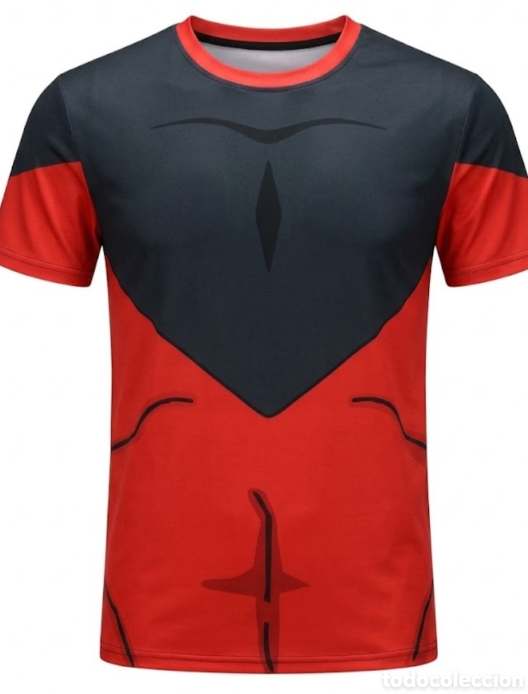 Segunda mano: Camiseta Estilo Cosplay Superhero Rojo y Negro &ndash; Estampado Integral