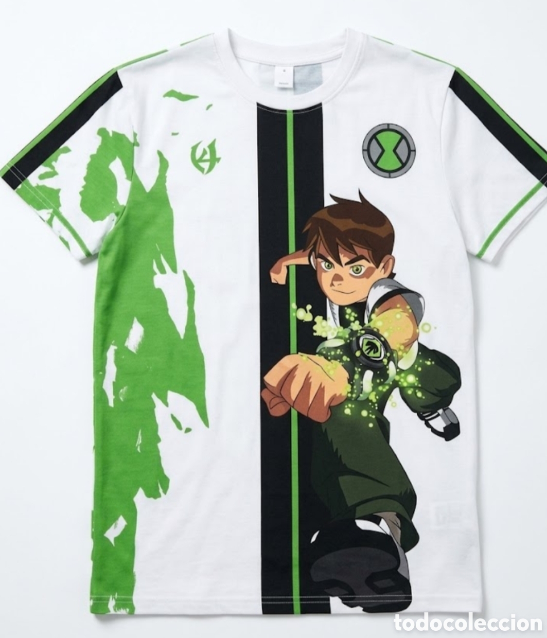 Segunda mano: Camiseta Ben 10 Omnitrix Blanca y Verde &ndash; Estampado Integral