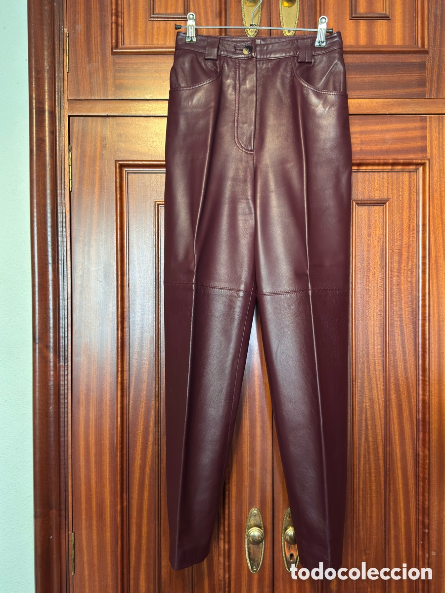 Segunda mano: EXCELENTE PANTAL&Oacute;N VINTAGE EN PUEL DE CORDERO - FABRICACI&Oacute;N ESPA&Ntilde;OLA