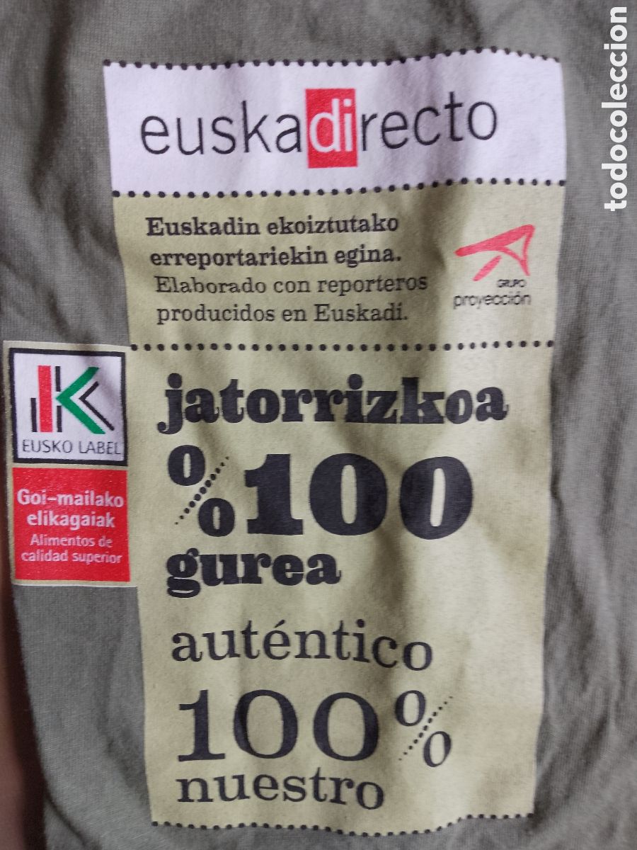 Segunda mano: EUSKADI DIRECTO . ETB 2 . EUSKO LABEL . CAMISETA PROMO PROGRAMA TV . T-SHIRT