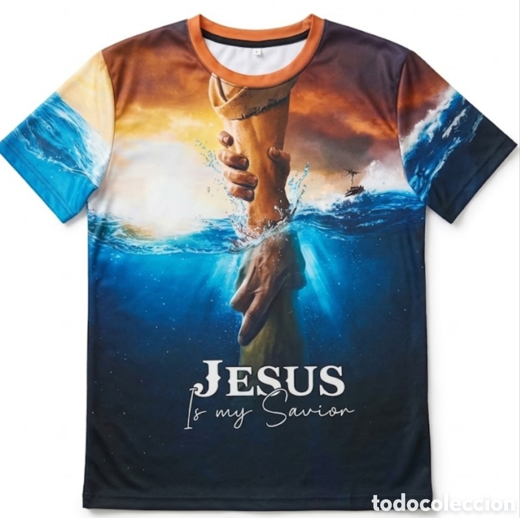 Segunda mano: Camiseta manga corta jes&uacute;s es mi Salvador