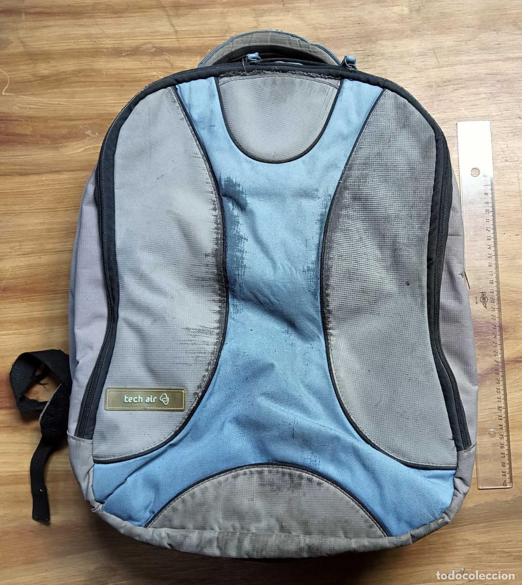 Segunda mano: MOCHILA PORT&Aacute;TIL TECH AIR TAR3707 - GRIS Y AZUL - HASTA 15,6&rdquo; - ACOLCHADA - PARA 2 PORT&Aacute;TILES