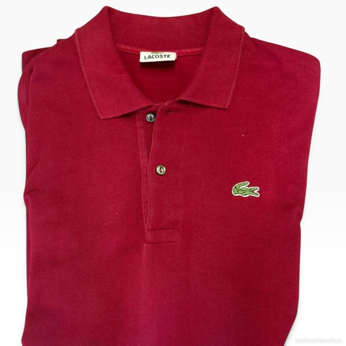 Segunda mano: Polo Lacoste Vermelho em Algod&atilde;o &mdash; Tamanho M / 4