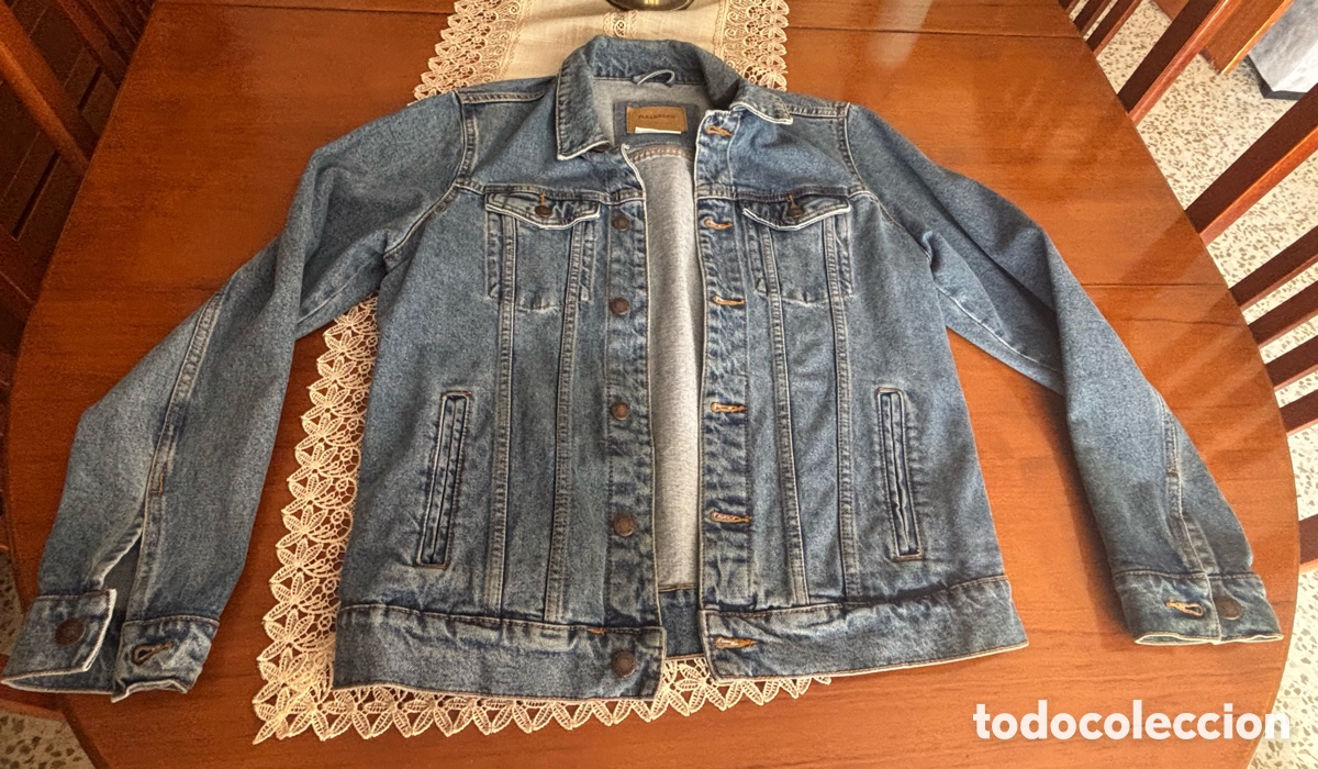 Segunda mano: Chaqueta Vaquera Cazadora Hombre Pull&Bear Talla S - Azul Denim Cl&aacute;sica