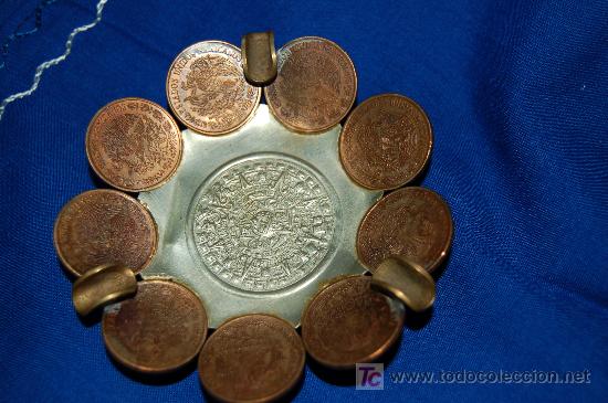Segunda mano: CENICERO MONEDAS DE 20 CENTAVOS MEXICANOS DE 1973-74 - Foto 1