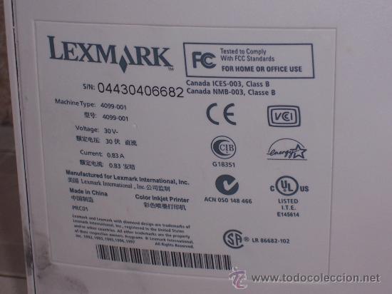 Segunda mano: IMPRESORA LEXMARK Z31 FUNCIONANDO ( PERO LA VENDO COMO REPUESTOS ) - Foto 5